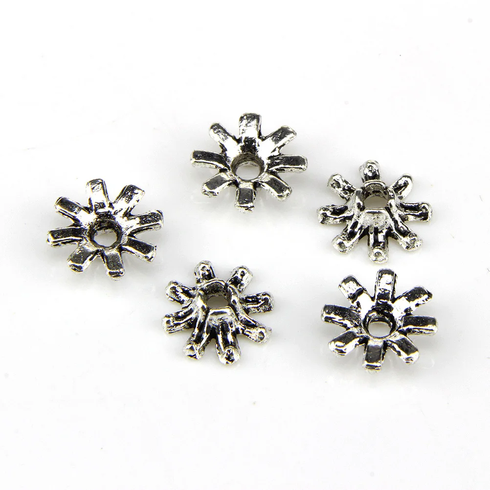 300 шт. аксессуары для подвесок из бисера, тибетские серебряные подвески с цветами, смешанные подвески, ювелирные изделия