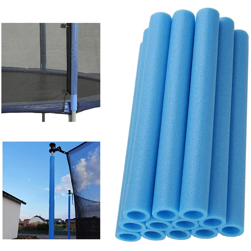 12pcs Trampoline Foam Tube Sponge Tube Children Jumping Bed Railing Fence Anti-Collision Protection Empty Round Tube