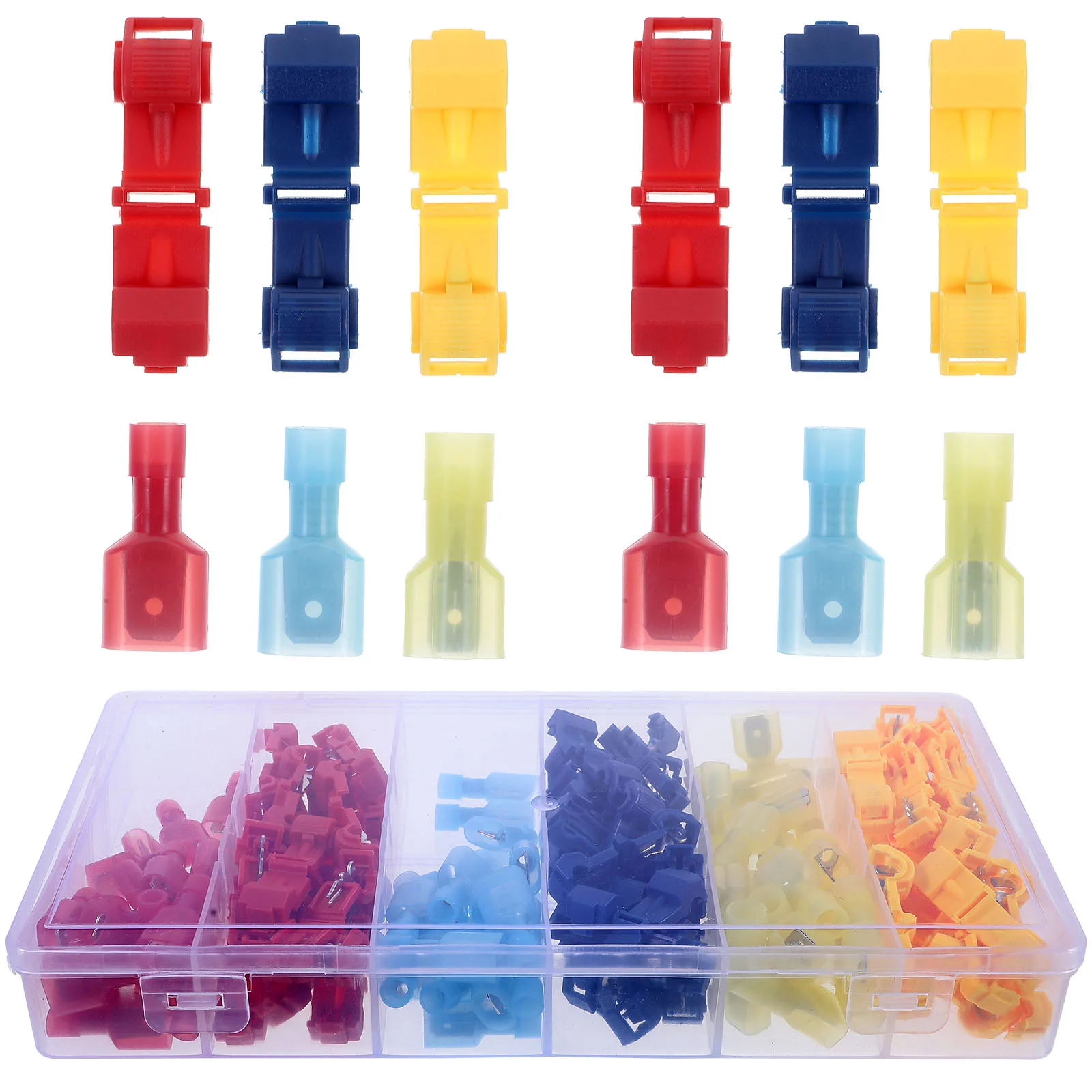 

120pcs Wire Quick Junction Box Terminals Plastic Electrical Automotive T Tap Splice Car Wiring Reliable Locking