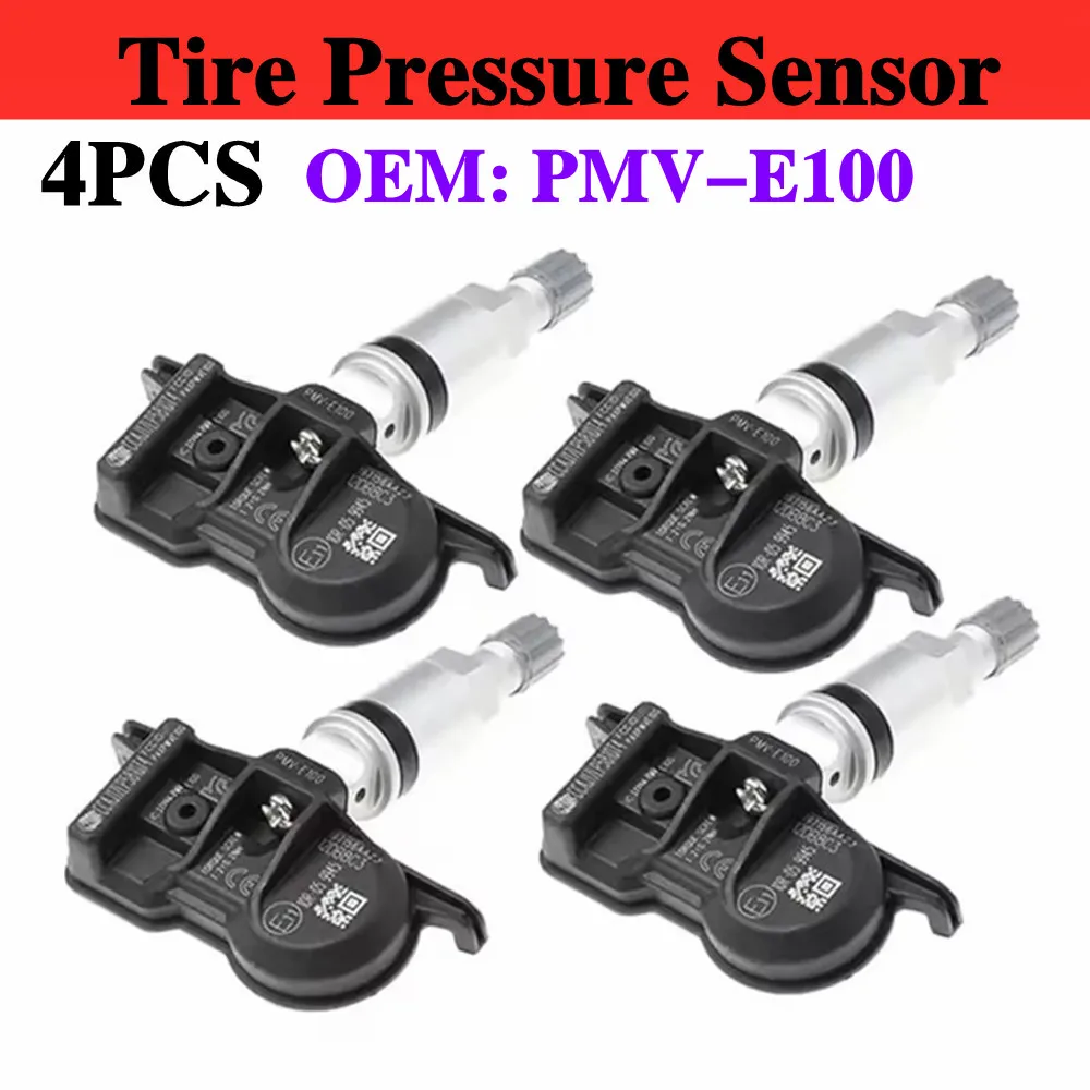 4PCS Tire Pressure Monitoring System Sensor PMV-E100 For Toyota Avalon Camry 4Runner Corolla 433MHZ TPMS 42607-02100 42607-02090