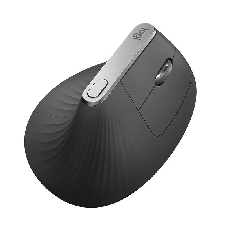 ماوس Logitech MX اللاسلكي العمودي - تصميم مريح يقلل من إجهاد العضلات، ويحرك المحتوى بين 3 Windows وApple Computer