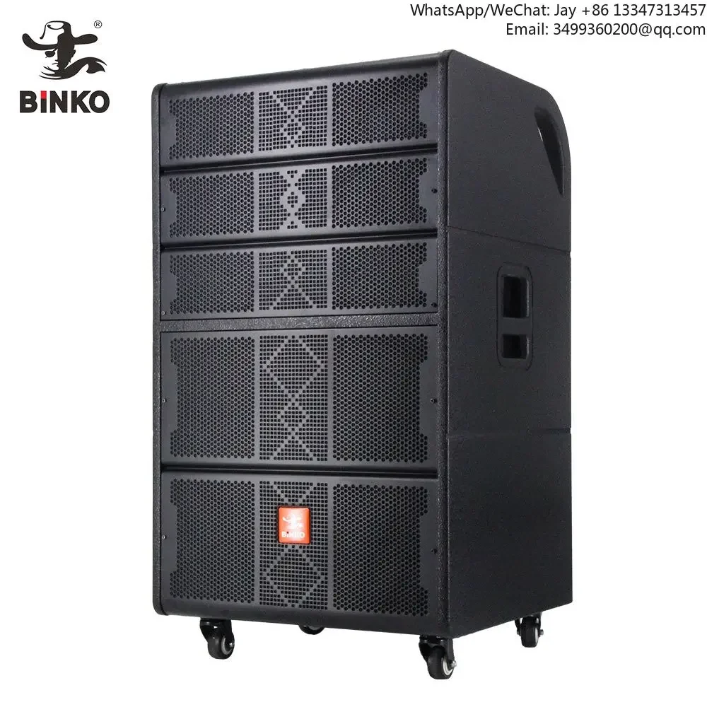 

Commercial 500w Speaker Double 15 Inch Powered Line Array Speaker Active Pro Sound System U-wireless MIC High Quality