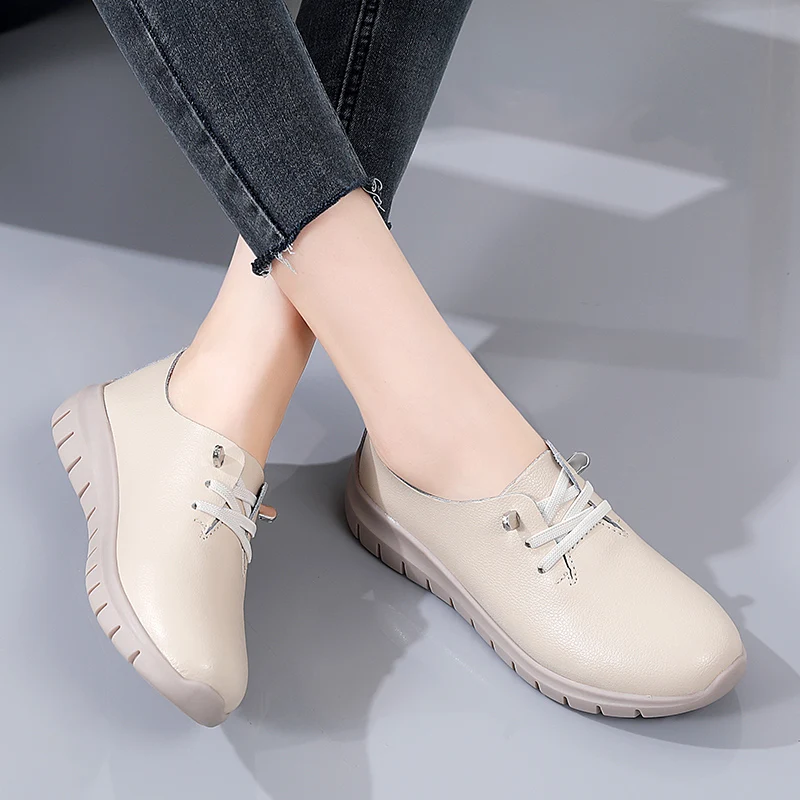 Fashion Women Oxford Shoes Casual Ladies Luxury Designer Flats Leather Sneakers Lightweight Women\'s Flat Moccasins Zapatos Mujer