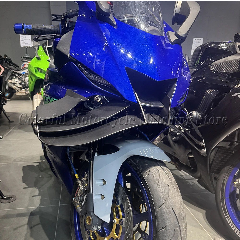 

For Yamaha YZF R6 r6 2017-2025 Wind Wing Aerodynamics Fairing Winglets R6 GP WING Motorcycle Front Spoiler Lower spoiler Front L