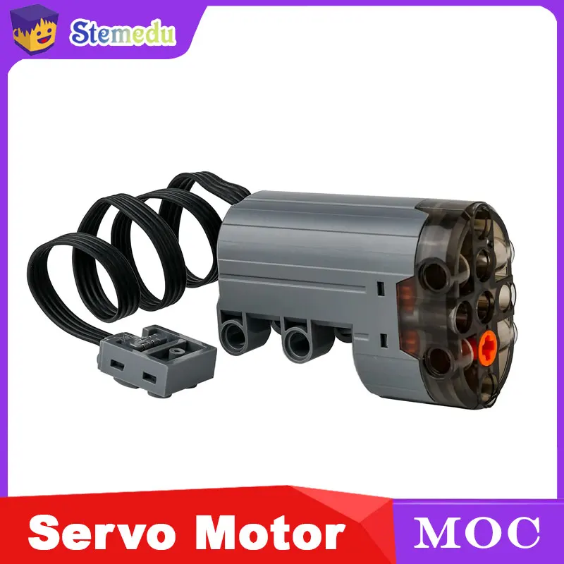 88004 Servo Motor Power Functions Building Blocks High Torque Steering Actuator Compatible with Technical MOC Bricks Toy