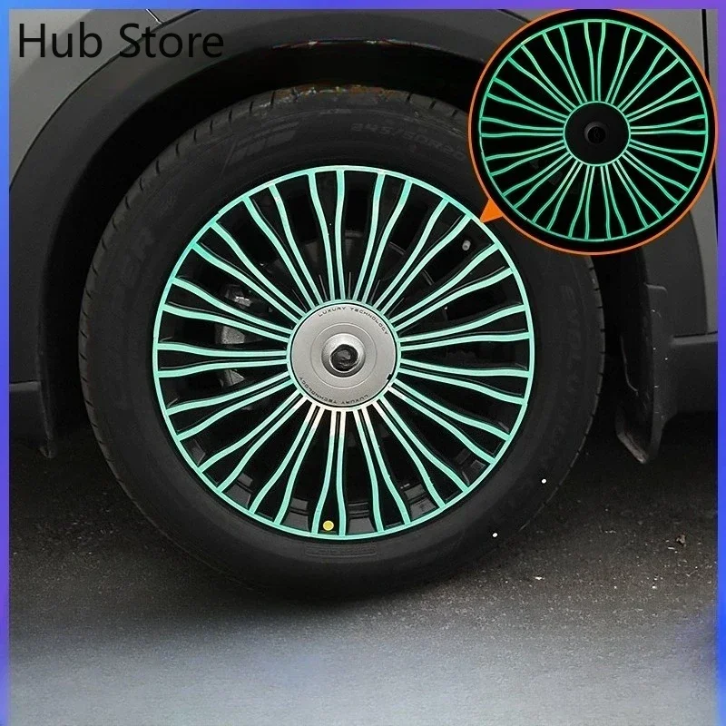 For Chery FULWIN T9 Body Latte Tiggo 8L Wheel Hub Sticker Luminous Reflective Body Trim Decorative Handle Sticker