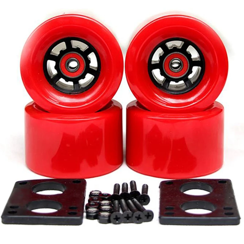 Rodas de substituição do skate, Long Board City Run, Hardware Pad Riser, ABEC-9 Bearing, 82A, 90x52mm, 6mm