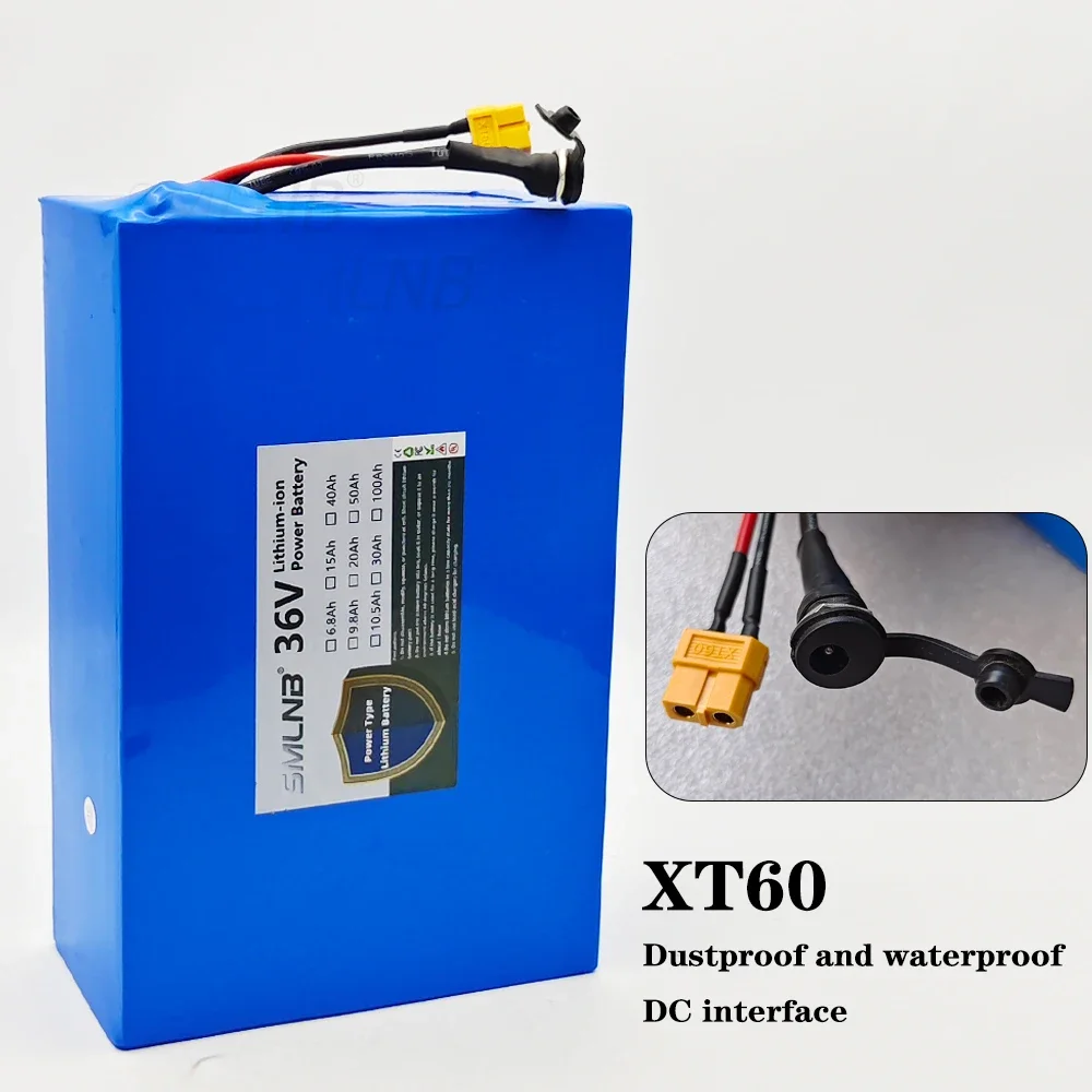 

10S6P battery pack Suitable for bicycles, wheelchairs, outdoor motorcycles 36V 30000mAh 21700 lithium-ion battery with BMS