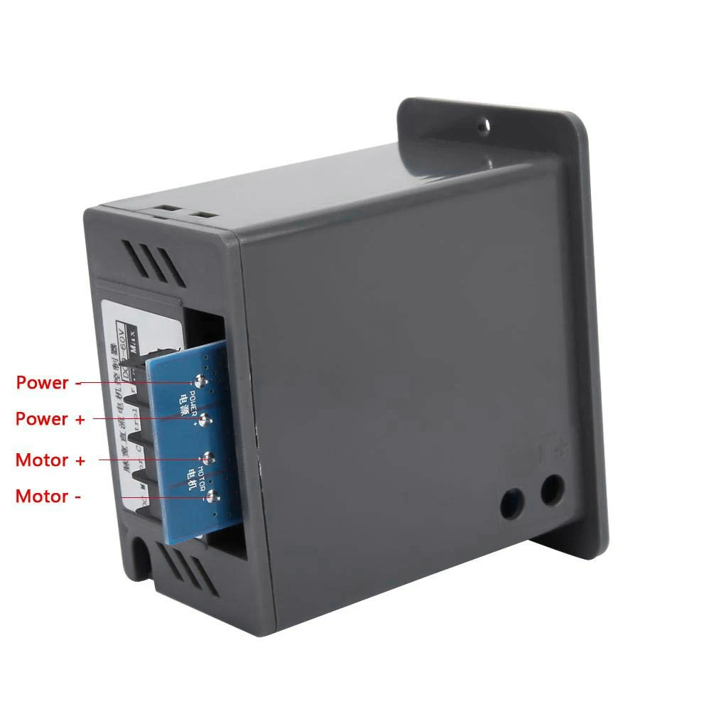 Dc 12v 24v 36v 48v 10a pwm controlador de velocidade do motor interruptor reversível regulador controle rotação direta parar