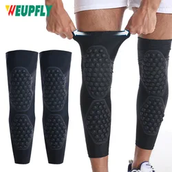 1/2Pcs Knee Calf Padded Compression Leg Sleeve Thigh Sports Protective Gear Shin Brace Support for Football Volleyball Soccer