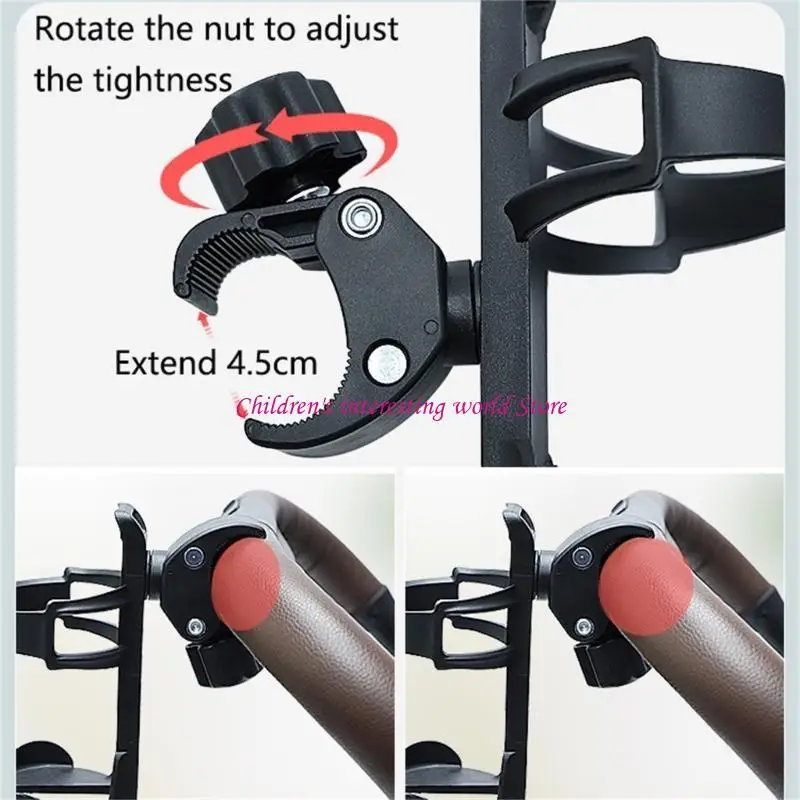 

Baby Stroller Water Cup Holder Children Bottle Holder Quick Release Bottle Stand 425F