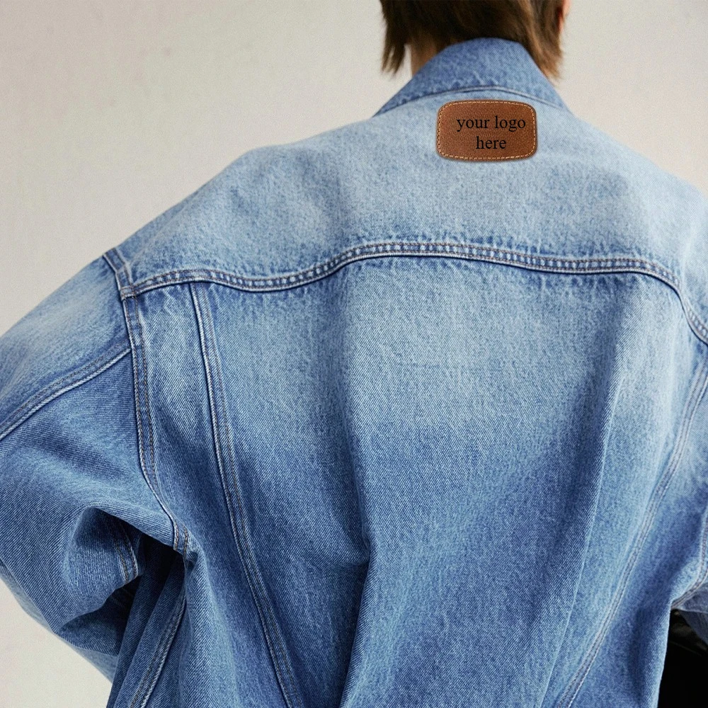 10pcs Jeans Logo label Universal Leather Patch Labels for Jeans shose bage PU Card TAGS High Quality Leather PU label view 3