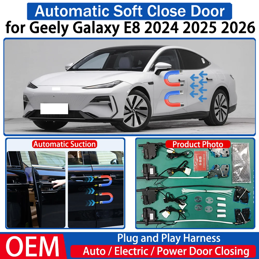 

for Geely Galaxy E8 2024 2025 2026 Car OEM Automatic Soft Close Door Electric Suction Kit Auto Power Closing System Plug＆play
