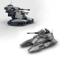 MOC Space Military Tank 75283 AAT Tank Building Blocks War Assault Vehicle Building Blocks Educational Toys Children's Gift
