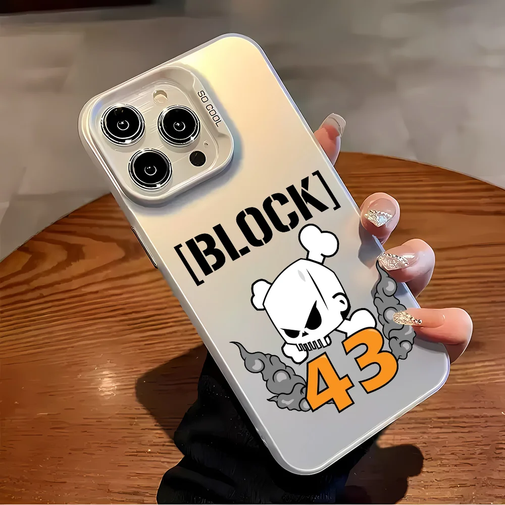 حار K-كين بلوك 43 جراب هاتف موضة آيفون 16 15 14 13 12 11 Mini Pro Max X XR XSMAX 8 7 Plus مكافحة سقوط ماتي الظهر Co