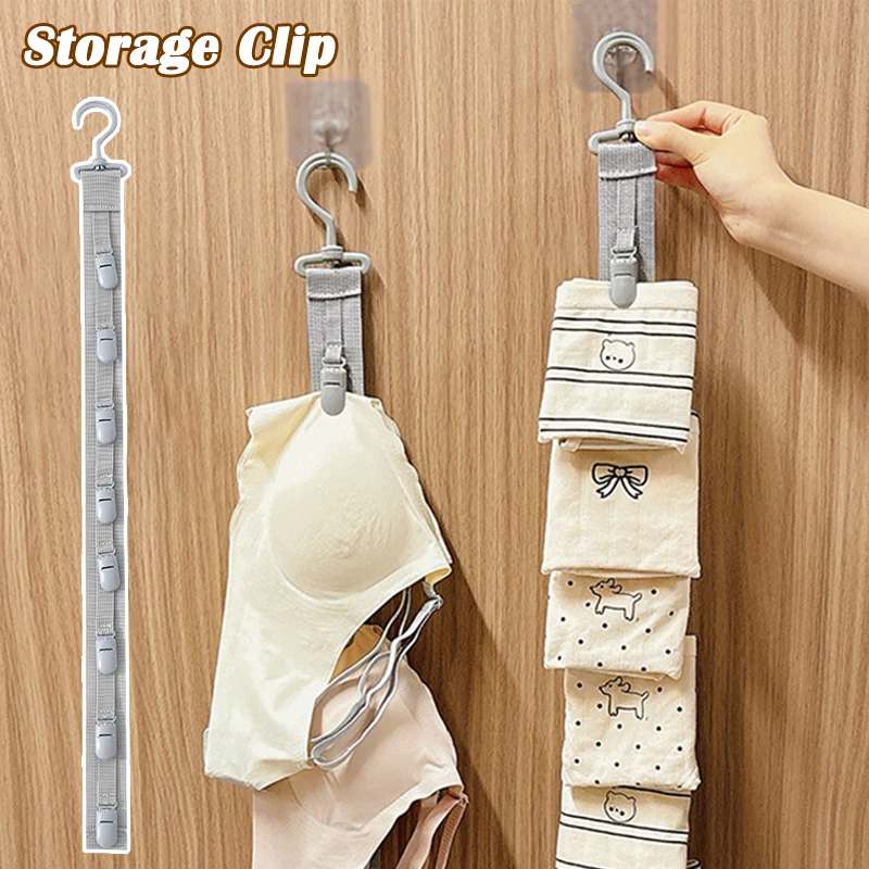 

Closet Hanging Cap Organizer Door Hat Rack Space-Saving Storage Hanger Closet Hook with 8 Clips Cap Holder for Baseball Caps