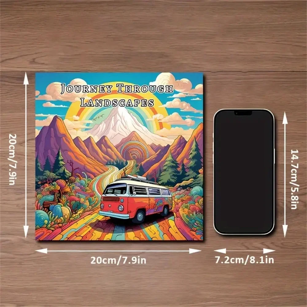Imagem -03 - Arte Coloring Book Páginas Duplas Aliviar o Stress Kill Time Graffiti Painting Drawing Book Birthday Party Gift Original 20 Páginas