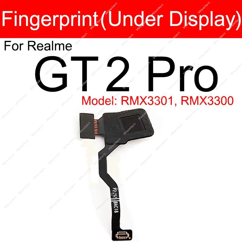 Fingerprint Sensor For Realme GT Neo 2 2T 3 GT 2 Pro GT Master Home Touch Button Under Display FingerPrint Sensor Flex Cable