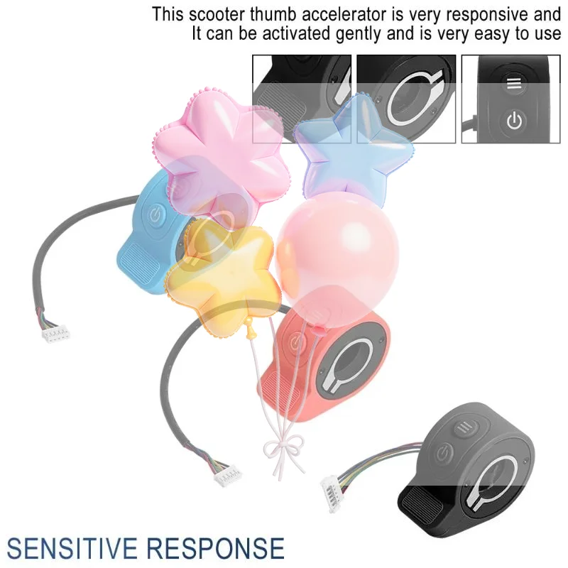 Electric Scooter Finger Throttle Accelerator Speed Controller With Headlight Switch Button ForHX X6 X7 Scooter Accessories