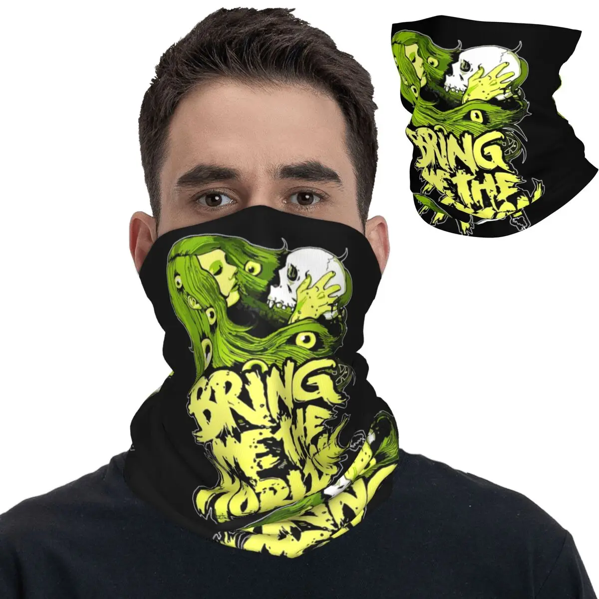 Bring Me The Horizons BMTH Music Band Bandana Neck Cover Mask Scarf Multi-use Headwear Hiking for Men Women Adult Windproof