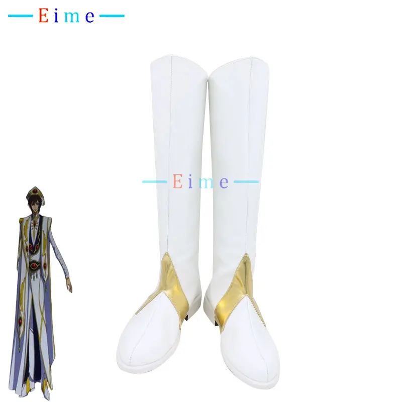 

King Lelouch Cosplay Shoes Anime Accessories PU Leather Shoes Halloween Carnival Boots Cosplay Props Custom Made