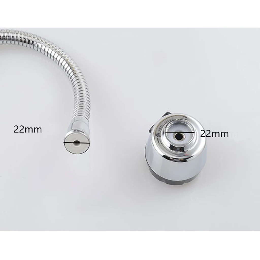 Tubo flessibile per rubinetto da bar da cucina 2 modalità regolabili Rubinetto di ricambio per spruzzatore per rubinetto dell'acqua in acciaio inossidabile 48 cm
