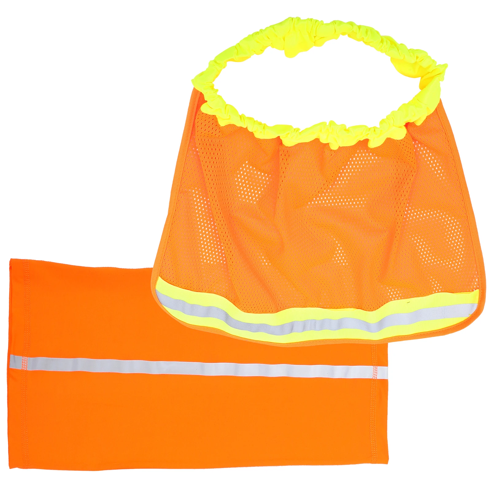 

Reflective Hat Cover Visor Hard Hat Accessories Breathable Polyester Fluorescent ange Sunshade Neck Protector Construction