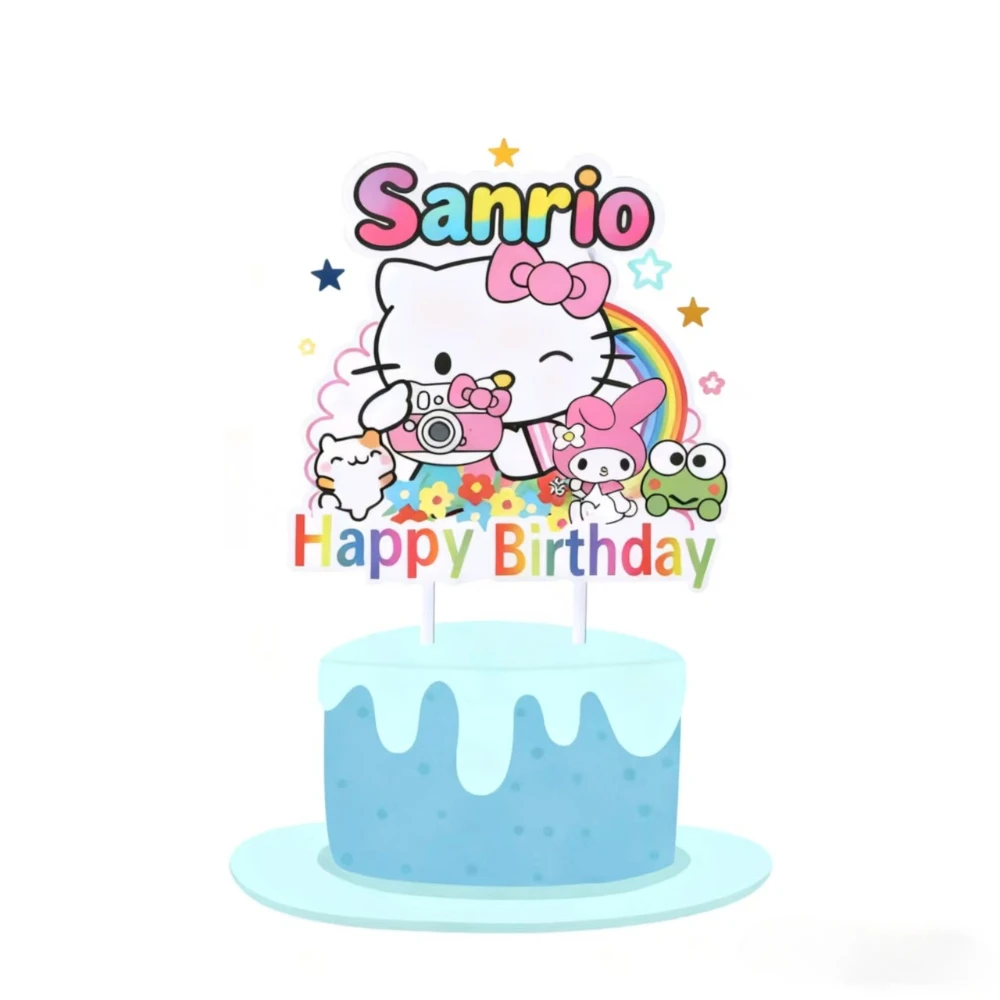 

25 шт. Sanrio Hello Kitty топперы для торта мультяшная тема Kawaii фестиваль вечерние топперы для кексов Декор для девочек принадлежности для детского душа