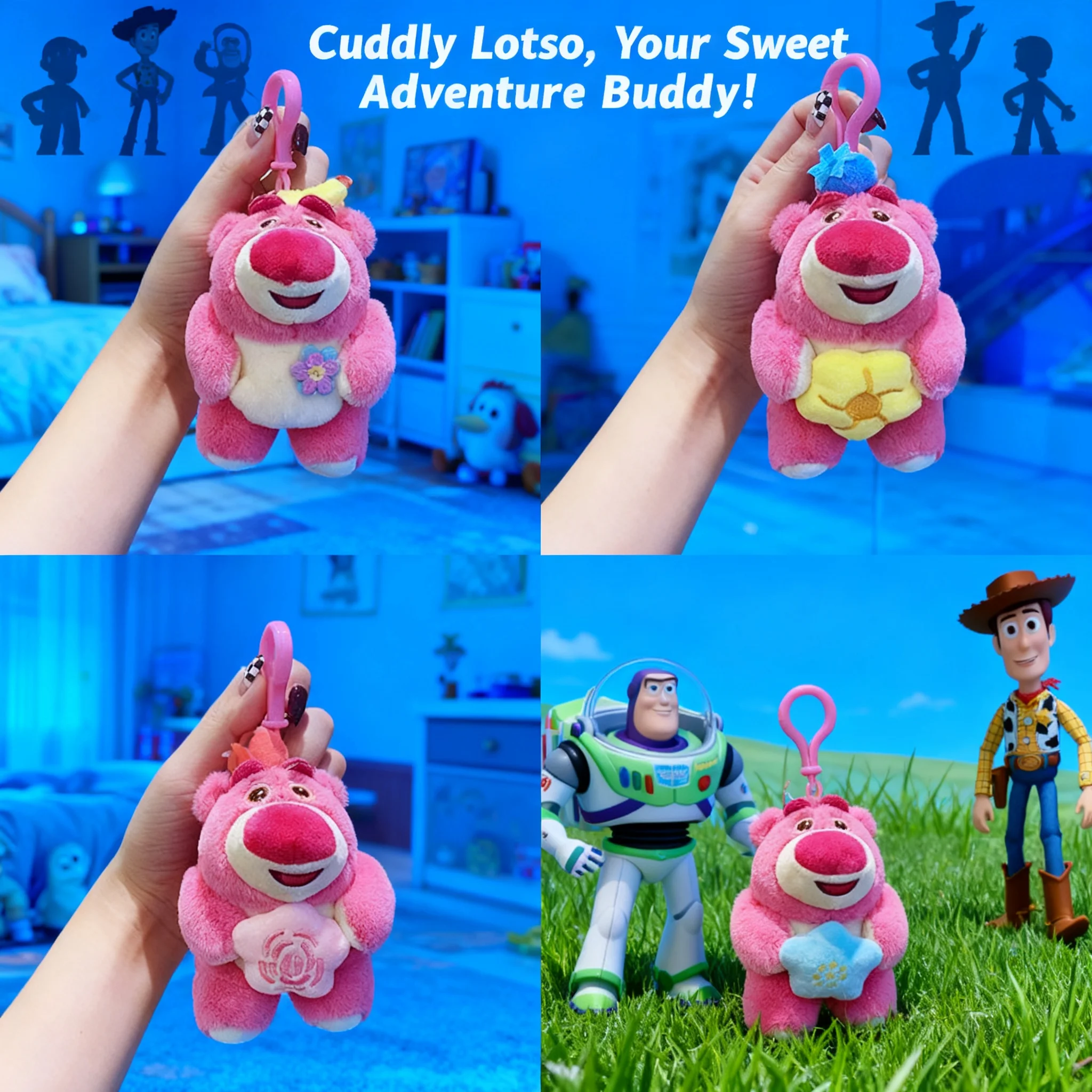 

Милый плюшевый брелок-медведь с цветком и клубникой, подвеска для рюкзака, игрушка из автомата-хватайки, оптом