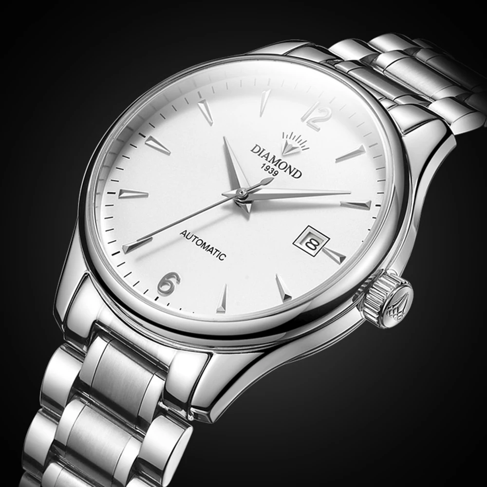 Imagem -03 - Relógio Automático Diamante Shanghai para Homens 38 mm Relógios de Pulso Mecânicos Moda de Luxo Relógios de Negócios Safira Relógio Vestido Masculino