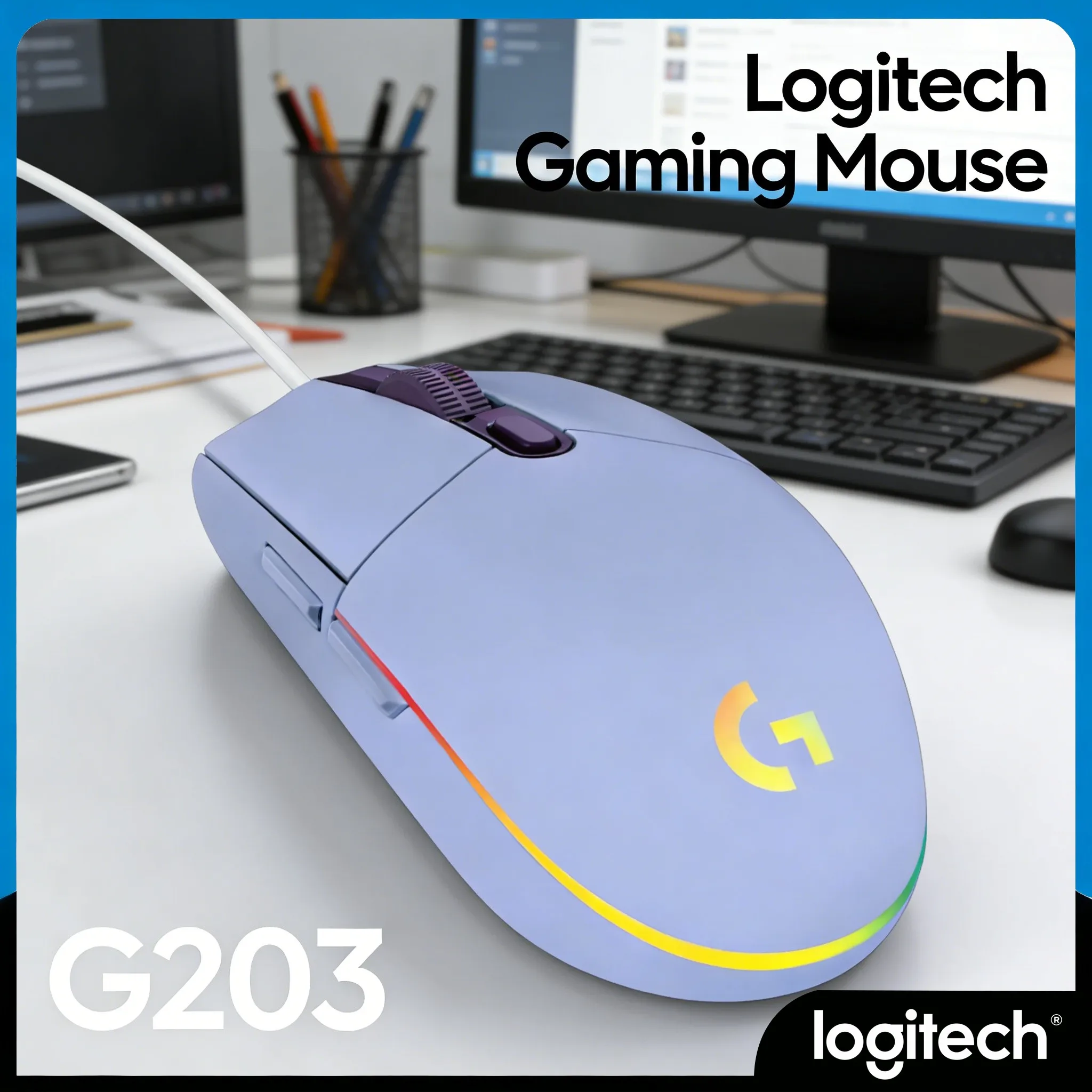 

Проводная игровая мышь G203 – идеальна для киберспорта и повседневных офисных задач