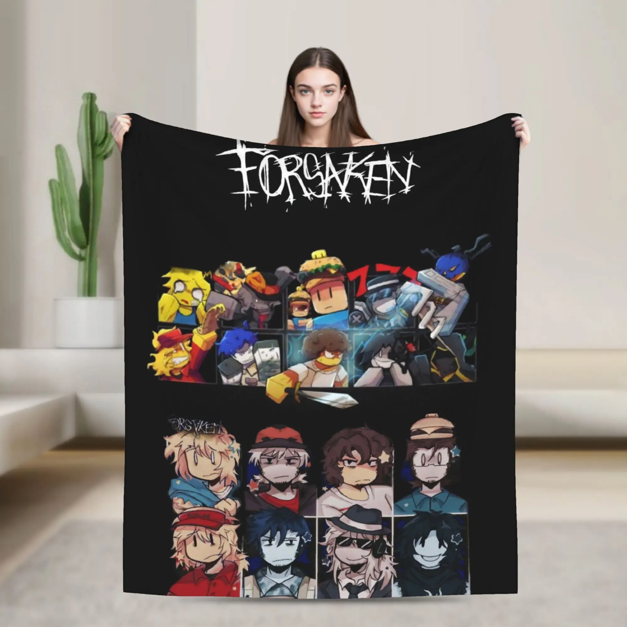 Forsaken Character Flannel Blanket Spring  Soft Warm Throw Blanket for Children Couch Chair Funny Bedspread Sofa Bed Cover