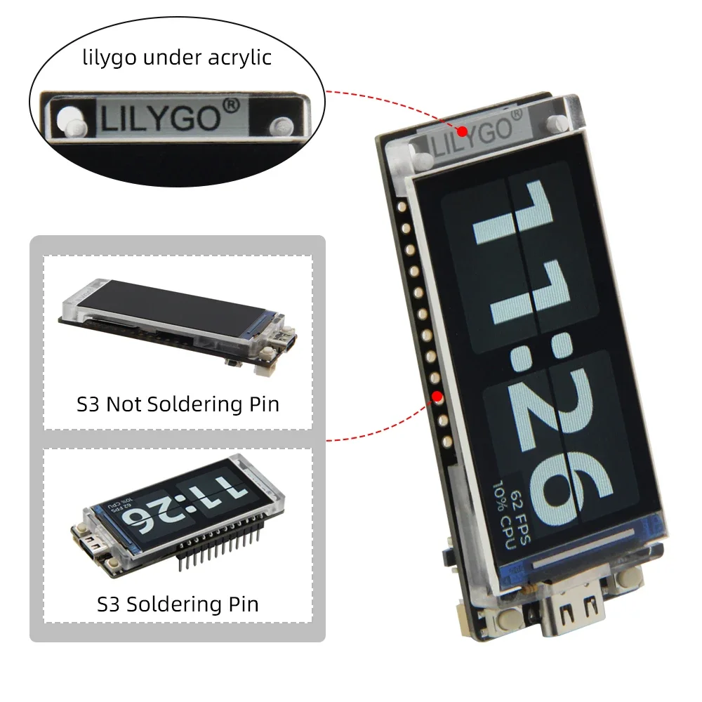 LILYGO® T-Display-S3 ESP32-S3 1.9 inch ST7789 LCD Display Development Board WIFI Bluetooth5.0 Wireless Module 170*320 Resolution