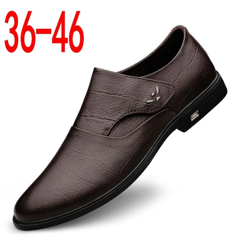 

WAERTA Men Genuine Leather Loafers Non Slip Walking Flats Breathable Outdoor Slip on Casual Shoes Male Work Office Driving Shoes