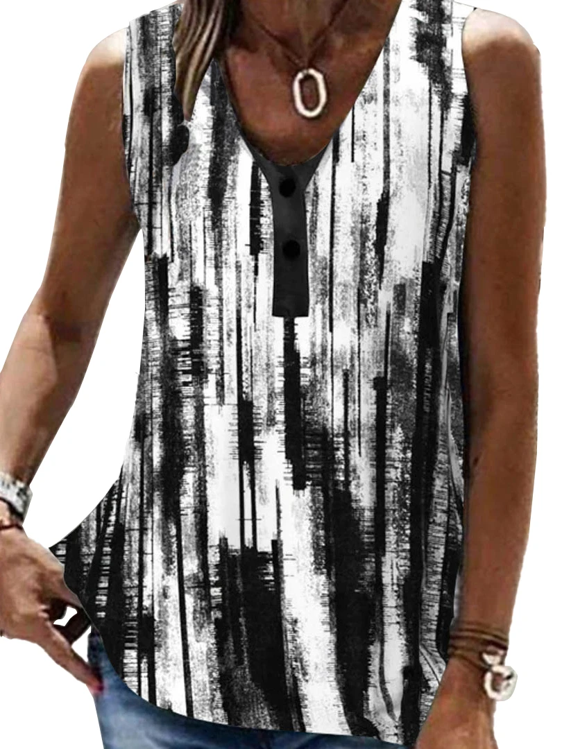 Plus Size Dames Casual Vest Tank Vakantie