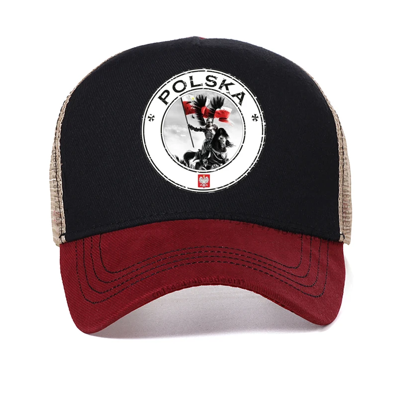 Berretto da Baseball da uomo con grafica bandiera della polonia stampato in 3D estate Casual polonia Polska Husarz cappello Cool Summer Mesh Trucker