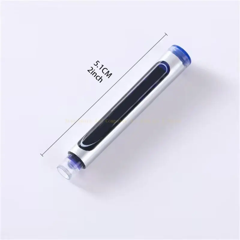 30x Fountain Pen Cartridges Black 3.4mm Refills Blue Quick-Drying Replaceable Cartridges for School