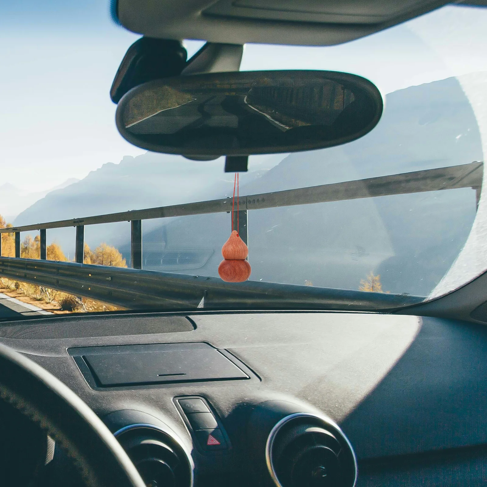 3 Stuks Opknoping Auto Luchtverfrisser Hout Diffuser Fles Kalebas Vorm 1 Ml Hervulbare Roller Flessen Essentiële Olie Lege aromatherapie