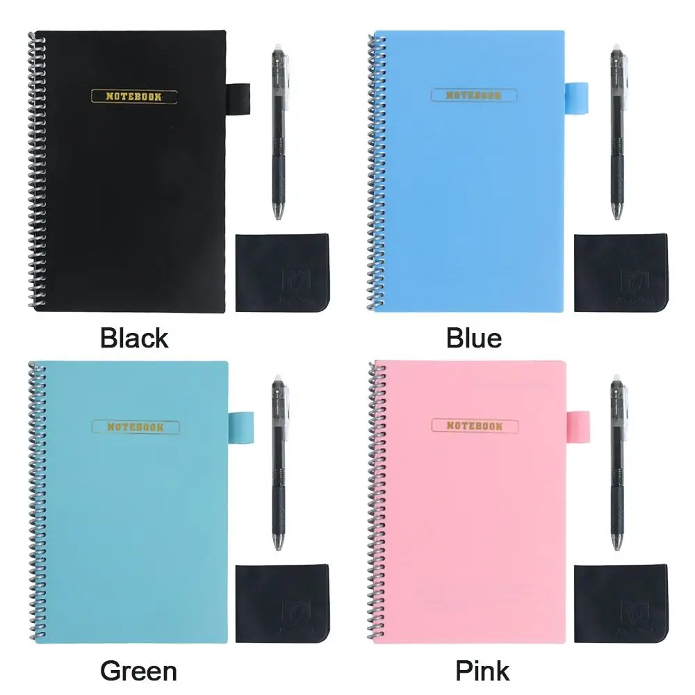 A5 Erasable Notebook Paper Reusable Smart Wirebound Notebook Portable Waterproof Notepad Spiral Note Book