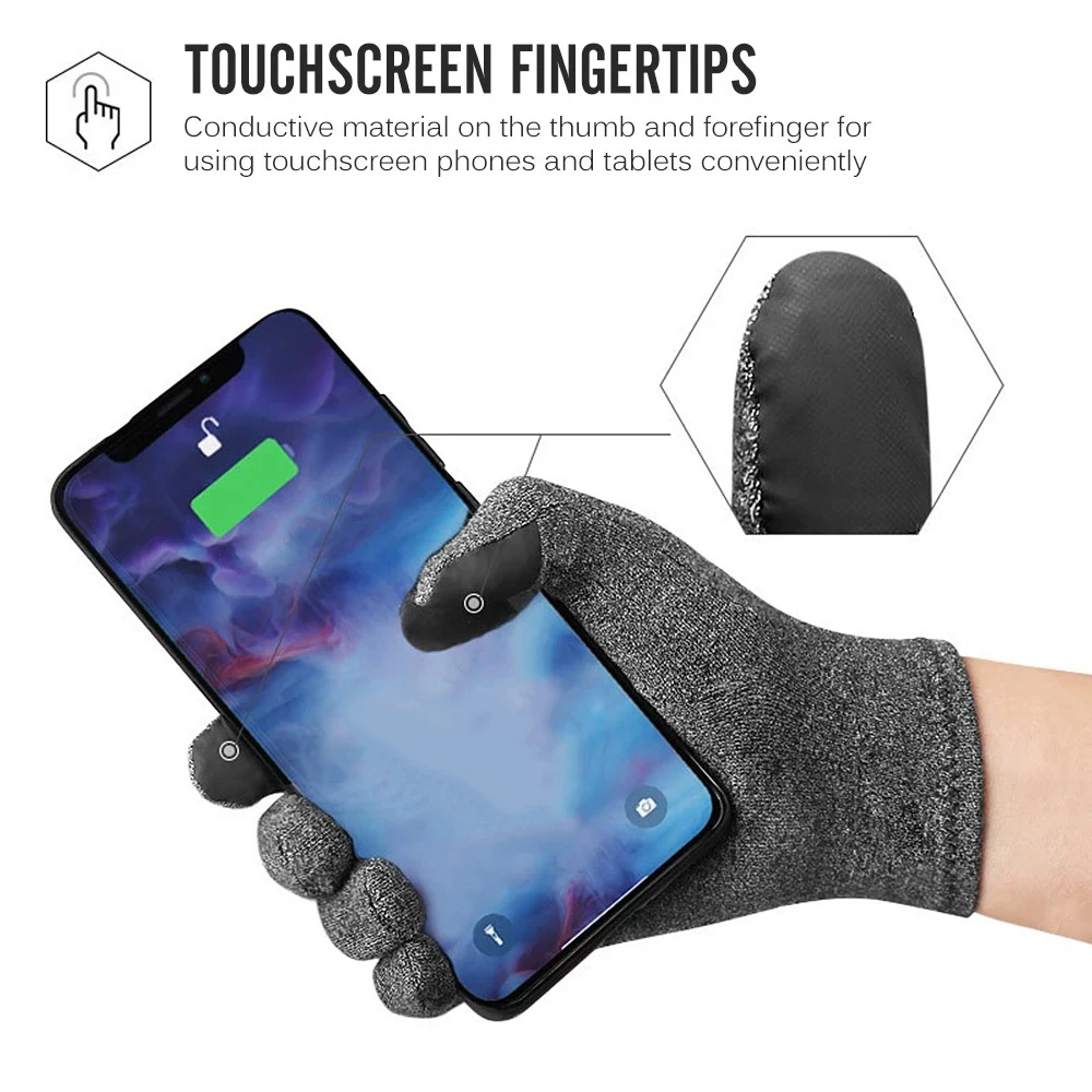 1Pair Compression Arthritis Gloves Premium Arthritic Joint Pain Relief Hand Gloves Therapy Full Fingers Sport Compression Gloves image 5