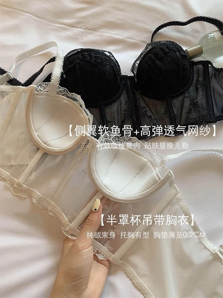 Women\'s Lace Bras Top Comfortable Black Bralette Victoria Secret Sexy Lace Lingerie Underwear Adjustable Lingerie Seamless Bra