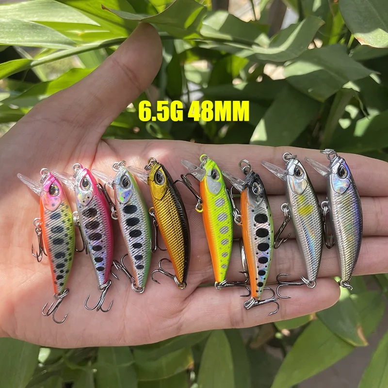 Sinking Minnow Fishing Lure 6.5g 48mm Artificial Hard bait Wobblers Swimbait Bass Trout Pike 48S