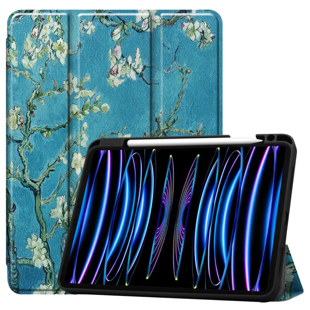 

Stand Case For Apple iPad 10th 2022 Pro 11 2022 2021 2020 2018 Air5 Air4 TPU With Pen Slot Shockproof Kids Flip Protect Cover