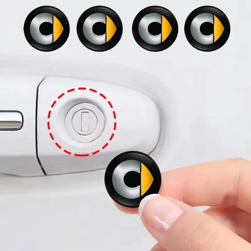 Fechadura da porta do carro fechadura capa protetora adesivos buraco chave decalques acessórios do carro para smart fortwo forfour 451 453 450 452 454 roa