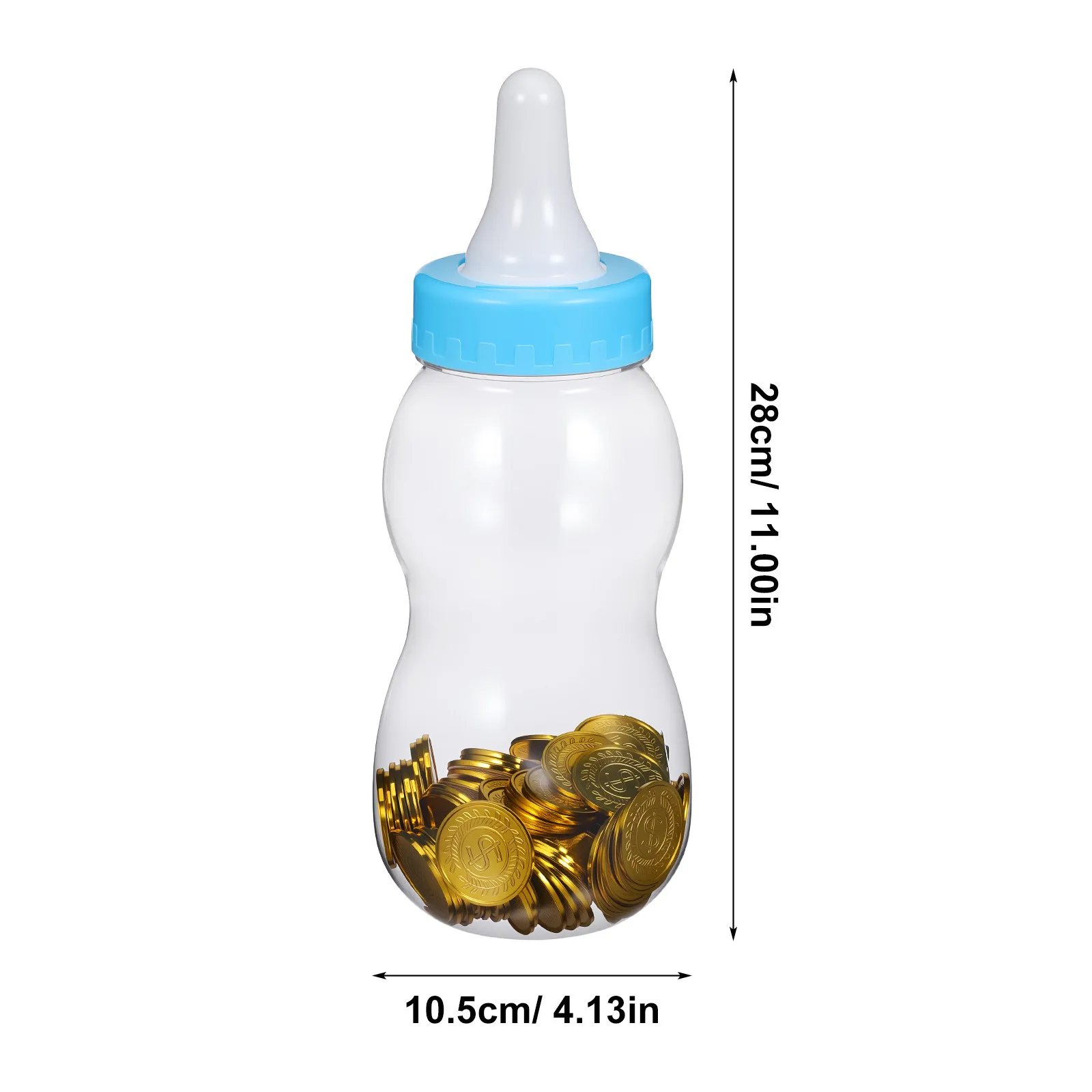 Baby Bottle Piggy Bank for Kids Saving Pot Money Box Desktop Decoration PVC Milk Bottle Shape Birthday Gift Cash Storage Bank