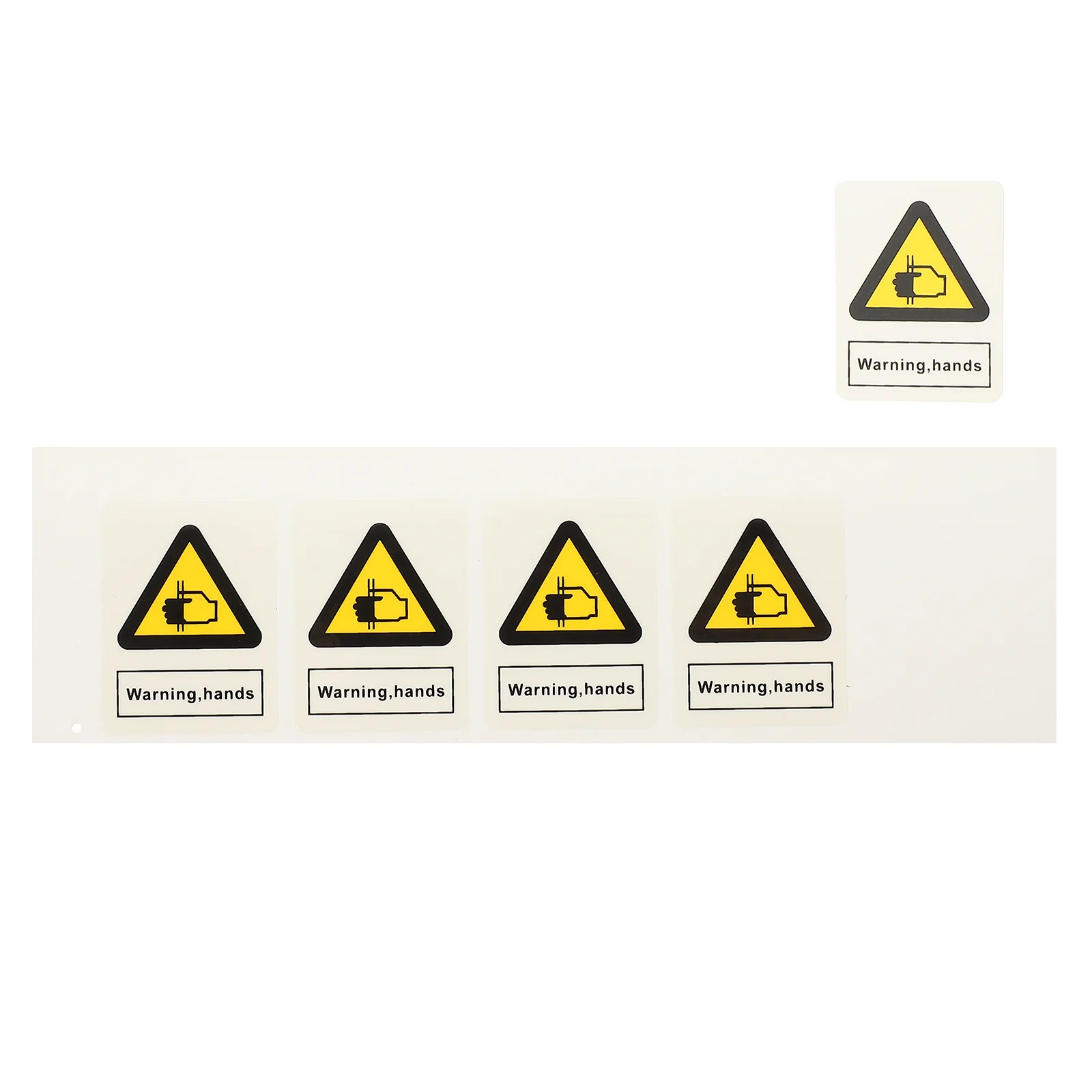 

5 Pcs Mechanical Equipment Warning Labels Adhesive Safety Hand Crushing Decal Stickers Nail Sign Decals Caution
