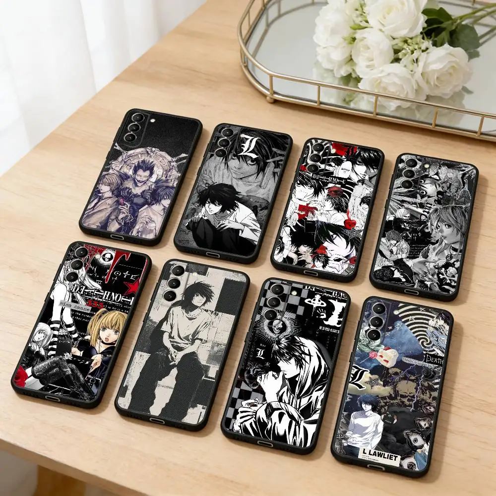 

D-Death N-Note Phone Case For Samsung S25,24,23,22,30,21,10,9,Ultra,Plus,Lite,FE,4,5 G Soft Black Case