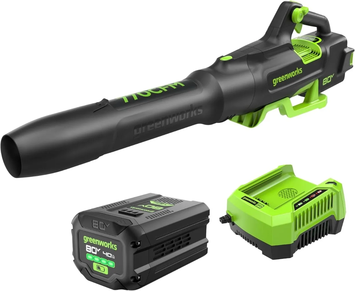 

80V 770 CFM Cordless Leaf Blower, 4.0Ah Battery and Rapid Charger