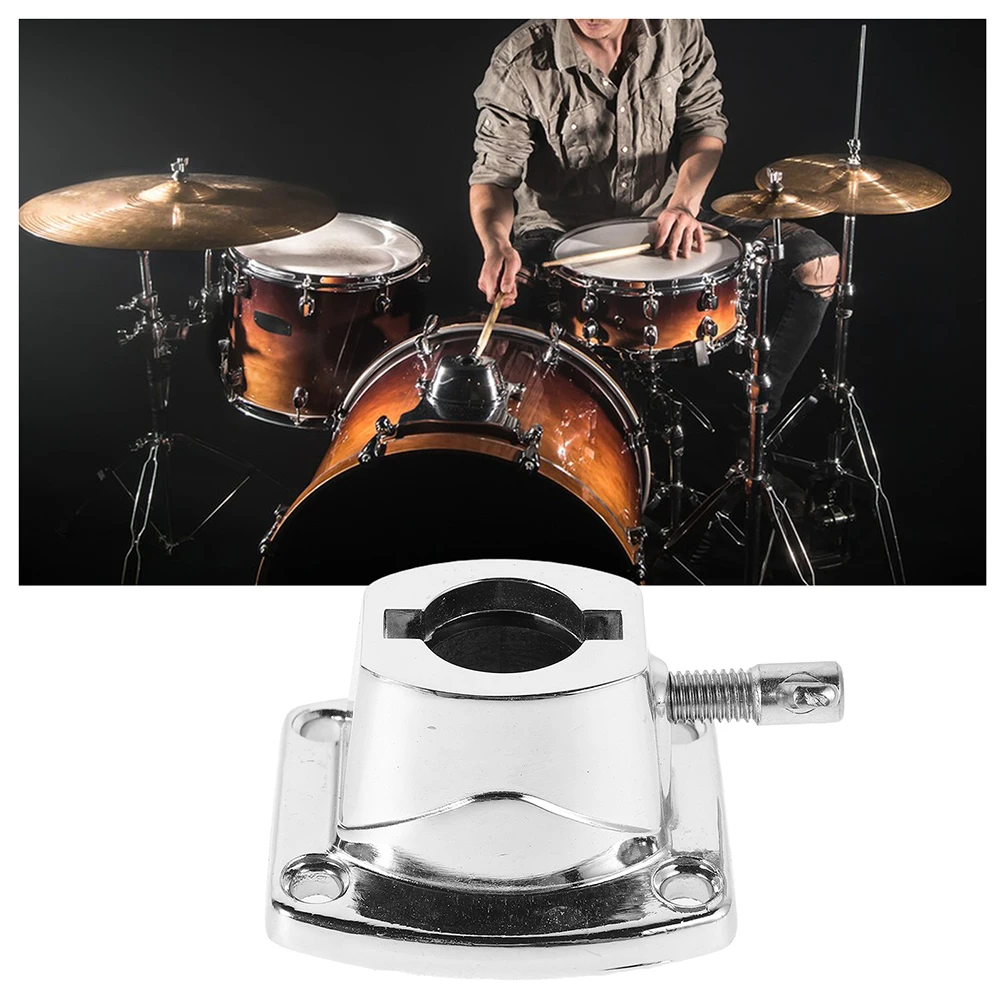 

Holder Base Plate Tom Mount Bracket Compact Metal Drum Module Mount Stable Durable Hardware Clip For Percussion