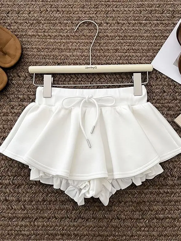 

ay High Waist Dstring Puffy f Skirt Women's Summer New Sle Ballet Wind Anti-Light ort Skirt Slimming Hot Girl